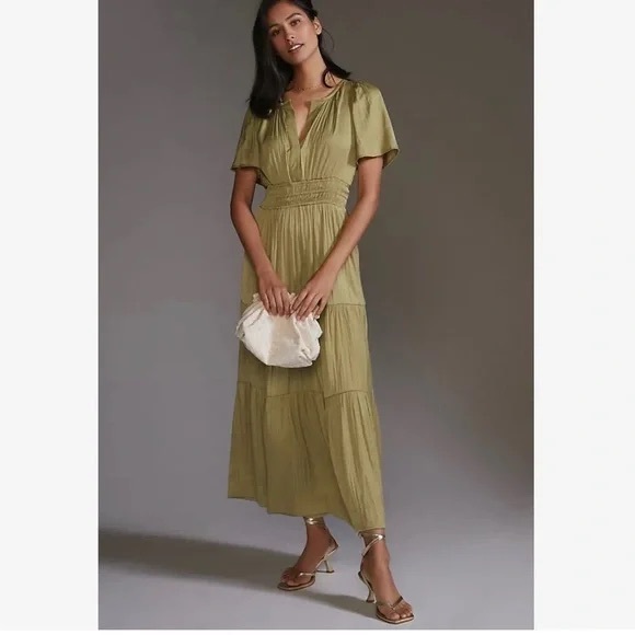 Anthropologie Dresses & Skirts - Anthropologie Sage Green Maxi Dress